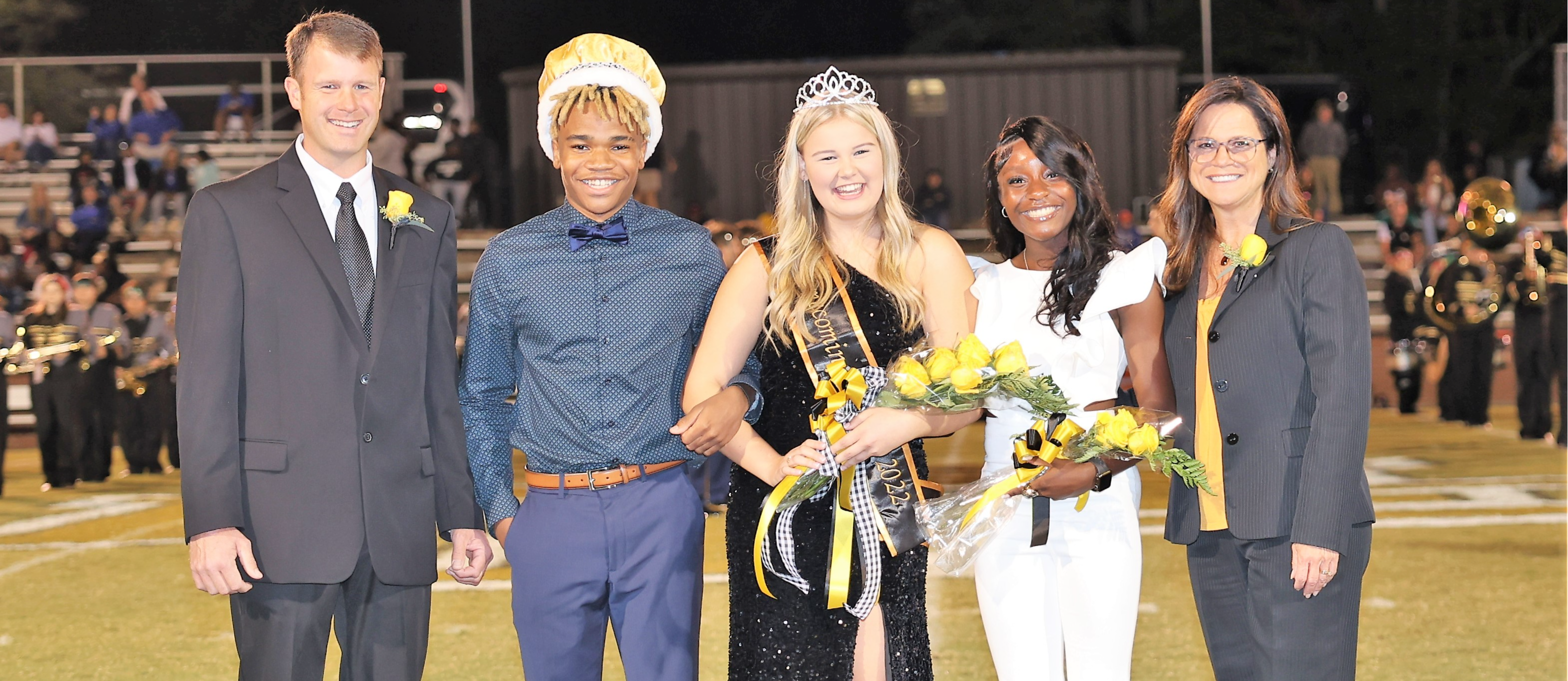 MPHS Homecoming King & Queen on the field at the game