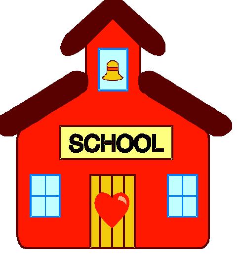 School House with heart on door