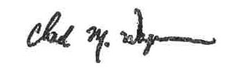 Signature of Dr. Chad Wagner