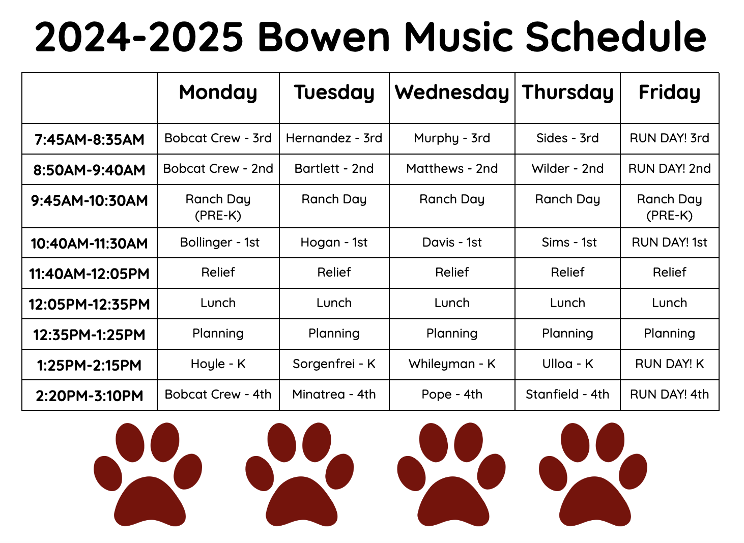 BowenMusicSchedule2425