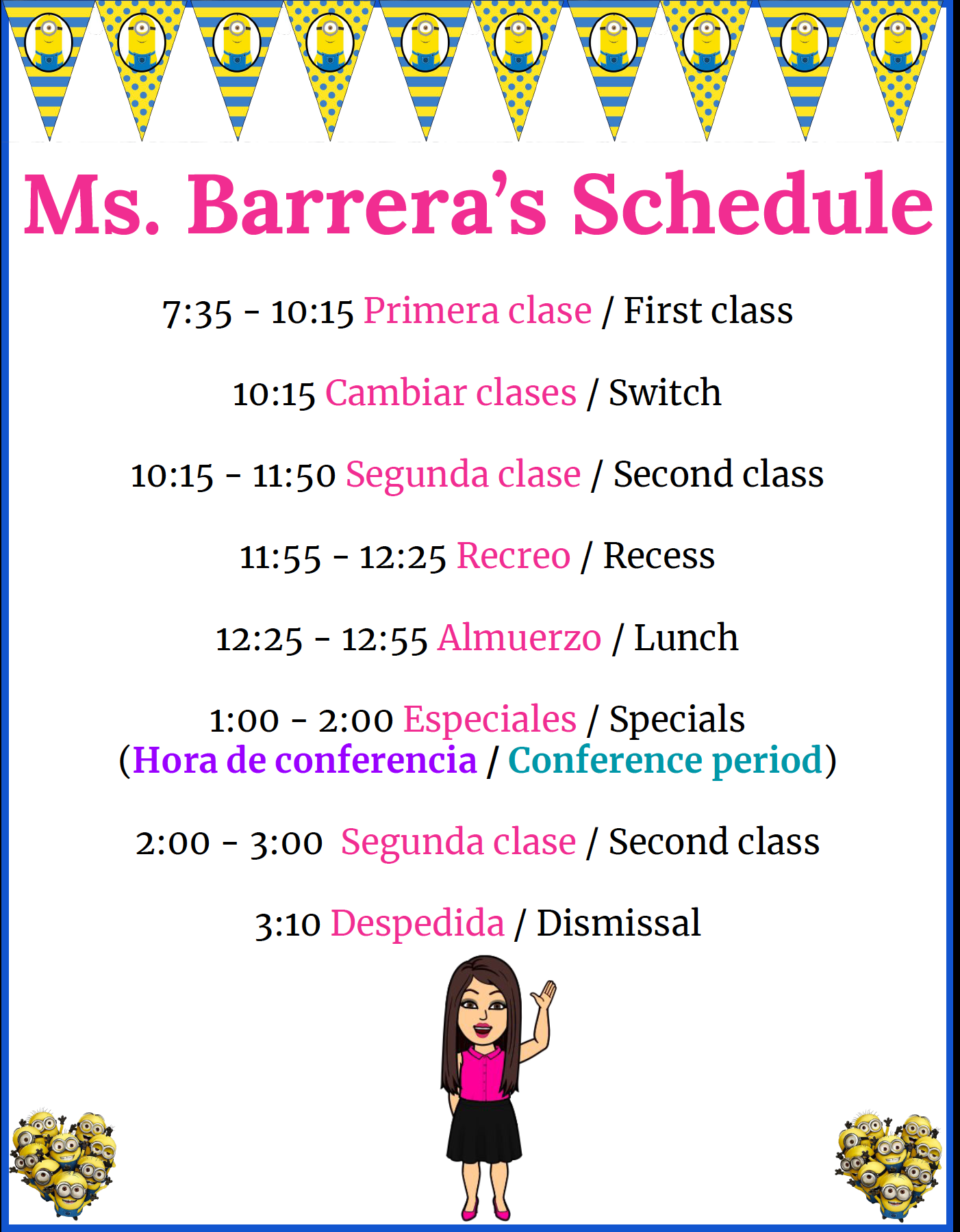 Ms. Barrera's Schedule