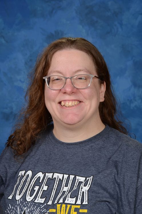 picture of Virginia Westley with blue background