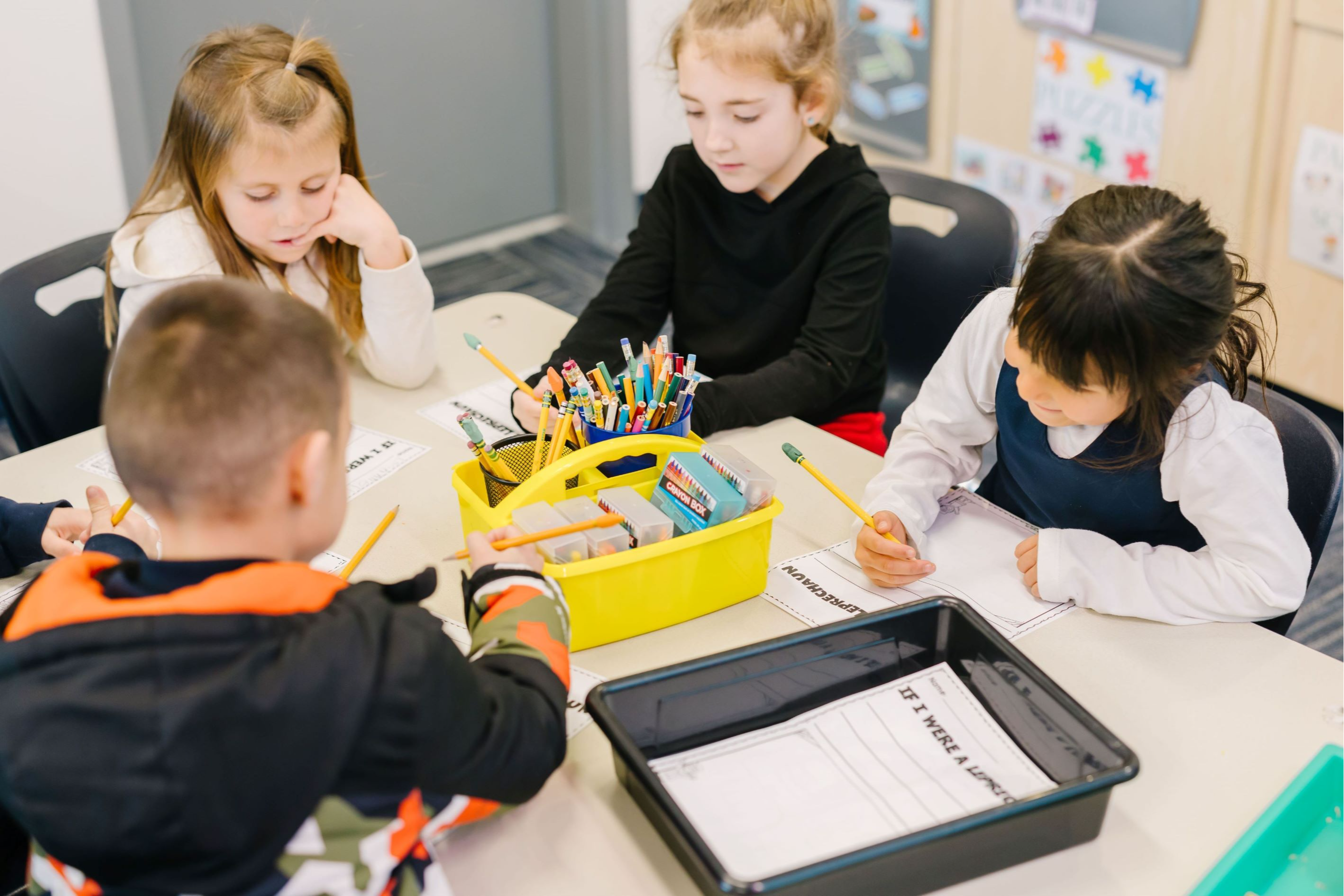 PHES Students with Supplies