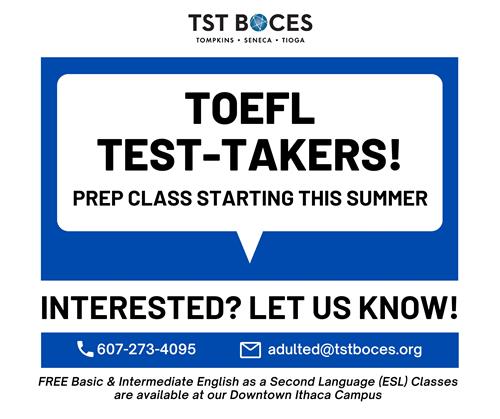 TOEFL Test Takers Prep Class