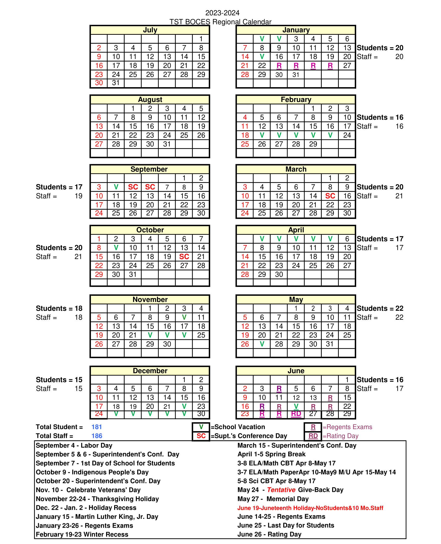 23-24 Regional Calendar
