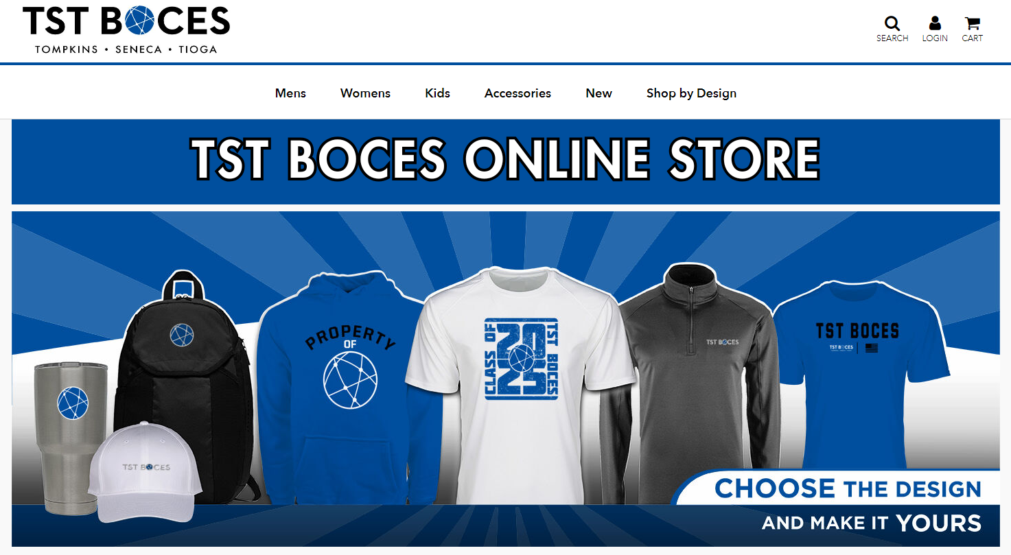 TST BOCES online store - choose the design and make it yours