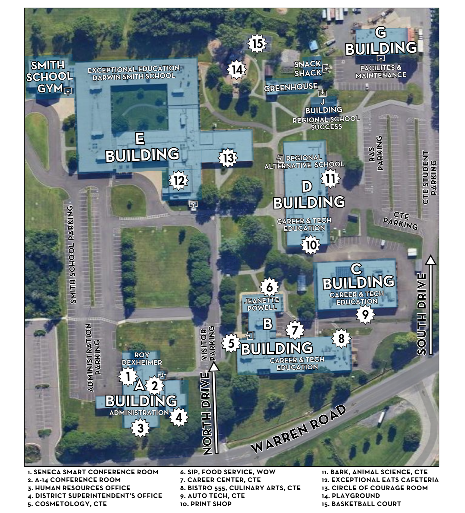 TST BOCES Main campus map