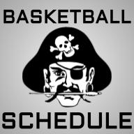 PIRATE BASKETBALL SCHEDULE LOGO
