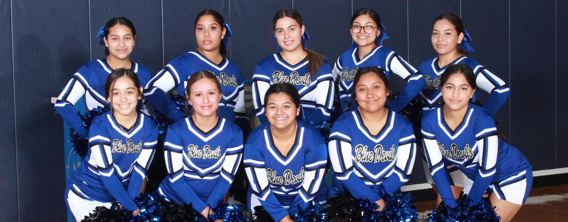 A group of high school cheerleaders