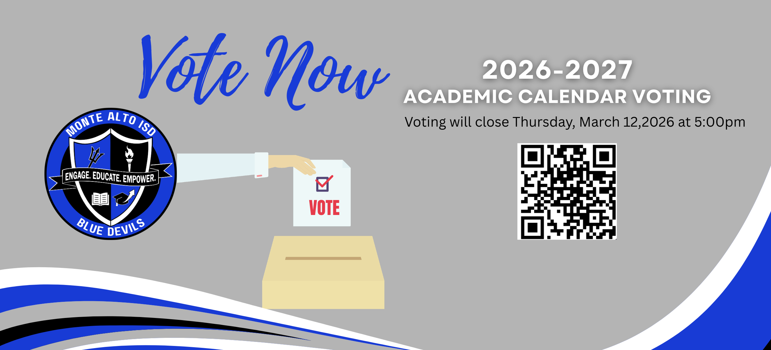 Vote Now for the 2026-2027 Academic Calendar Voting