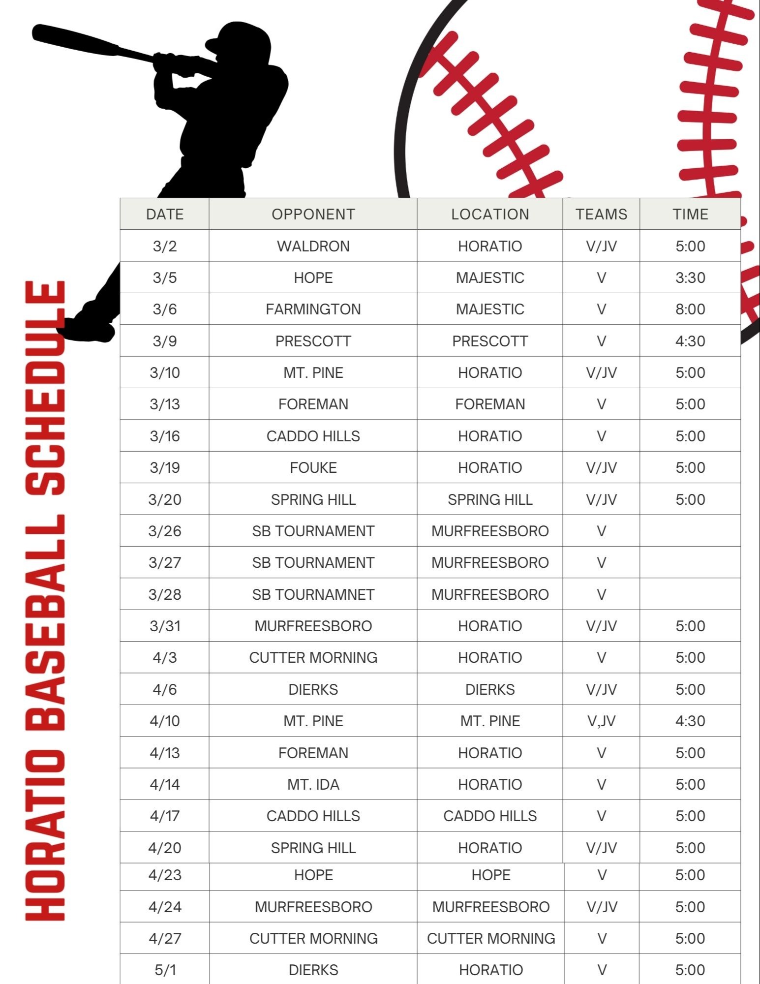 Schedule