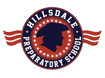 hillsdale prepratory school logo of graduate with cap