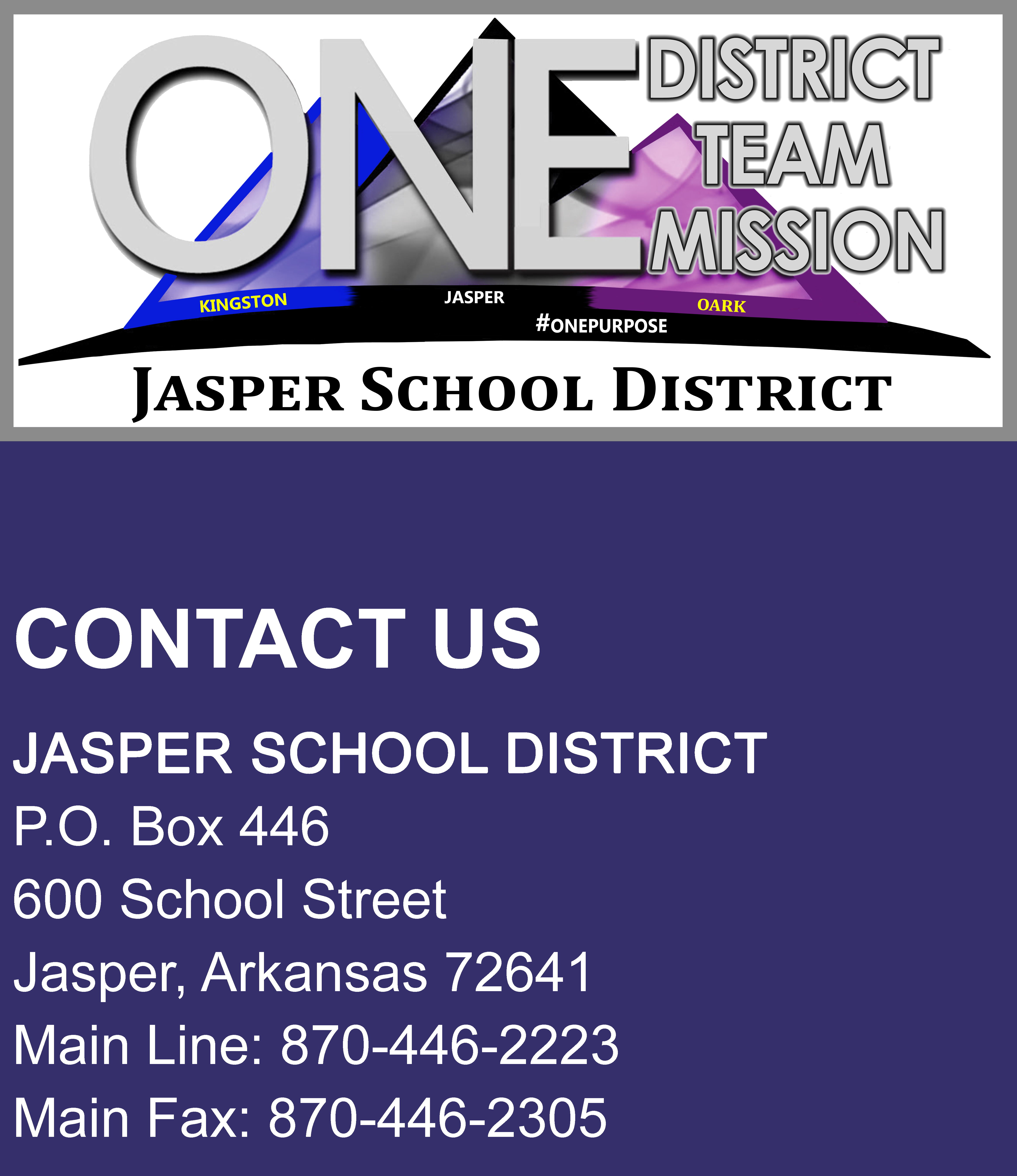 Jasper School District Contact Card