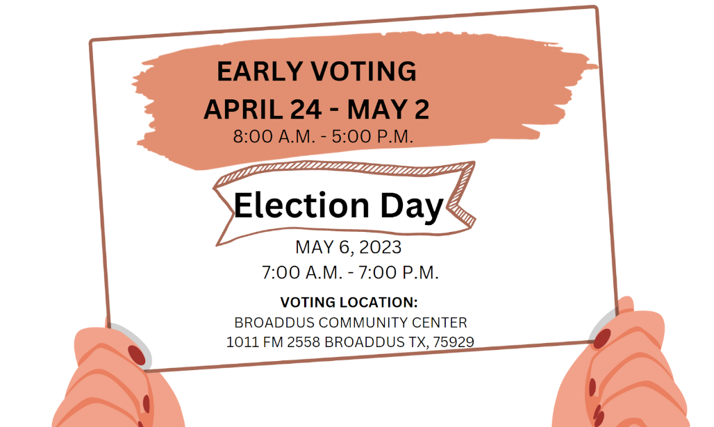 Voting Information, Election Day May 6th 7 to 7