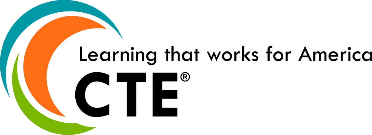 "Learning that works for America" CTE logo