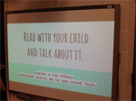 "Read with your child and talk about it" presentation
