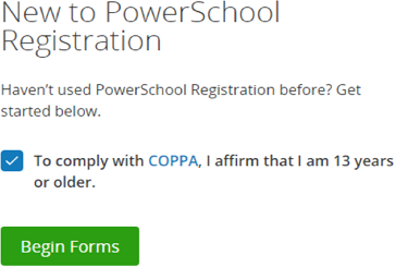 New to PowerSchool Registration
