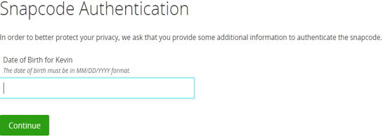 Snapcode Authentication