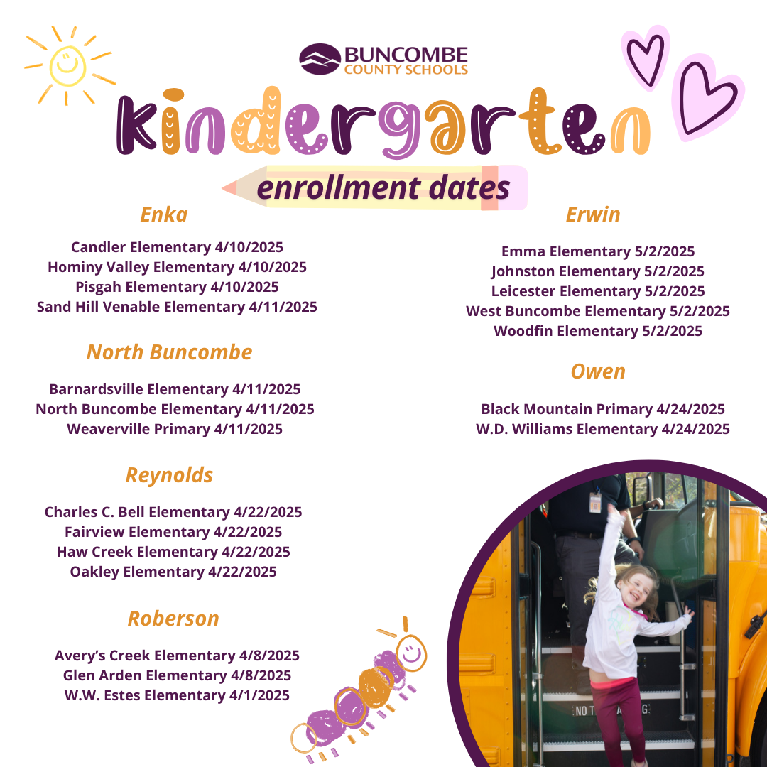 Kindergarten dates graphic