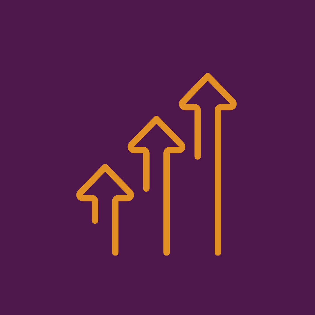 arrows pointing up