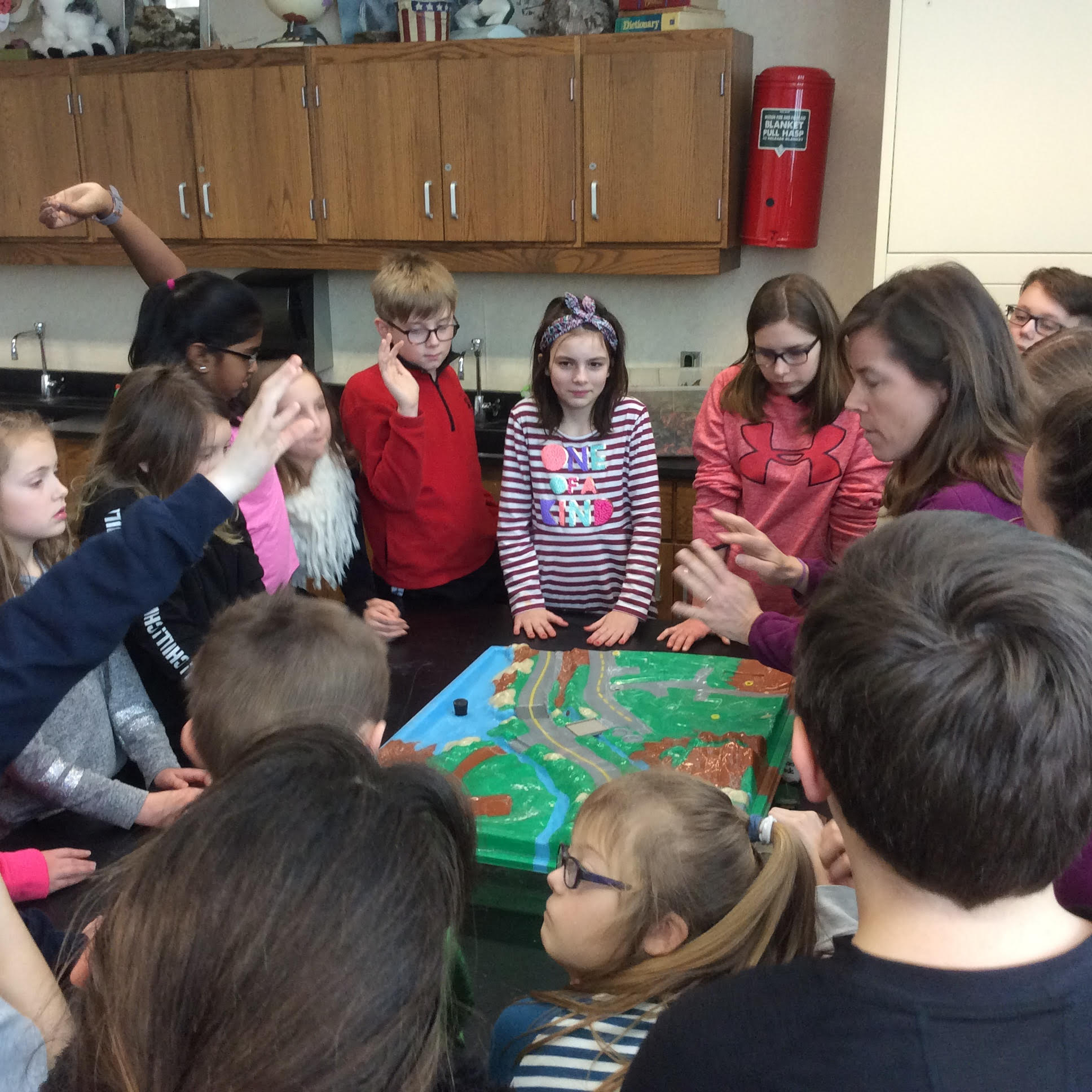 Guest Speaker showing students Source Pollution and how it works