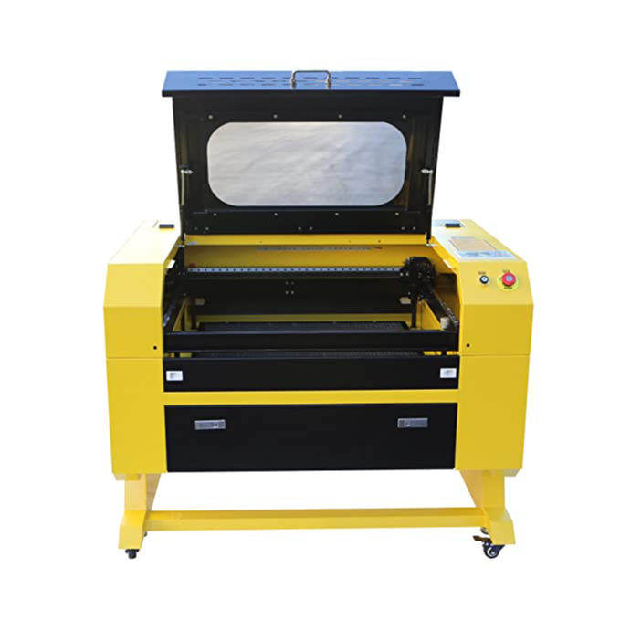 Large yellow laser engraver and cutter