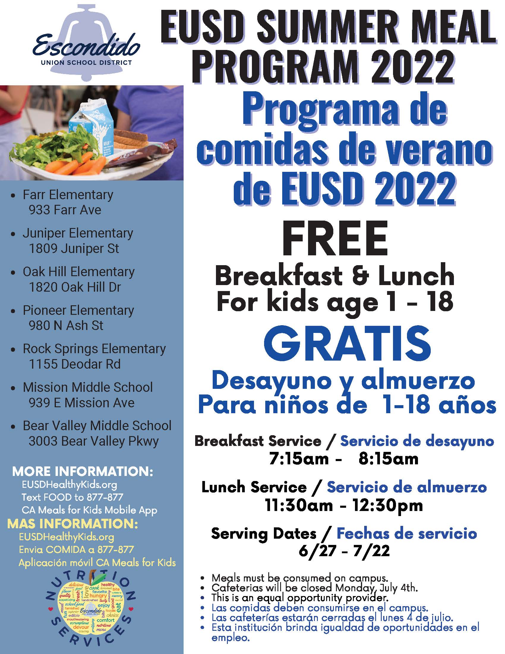 Summer Meals 2022 Info