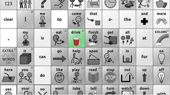 Image representing a printable display that highlights the word "drink".