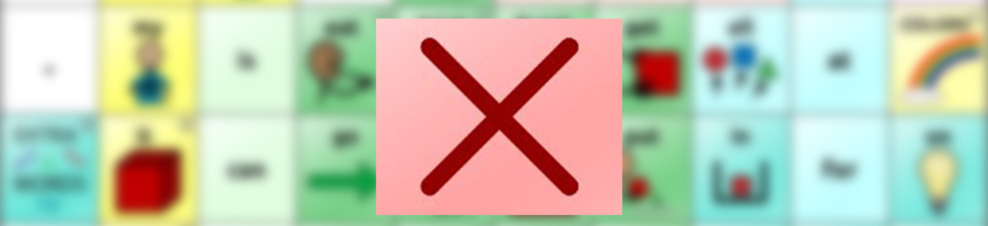 Graphic header showing an art piece of clip art with the word 'no' icon