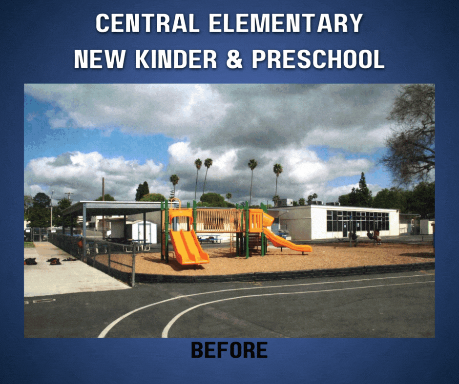 Progression pictures of new Kinder and preschool buildings at Central Elementary