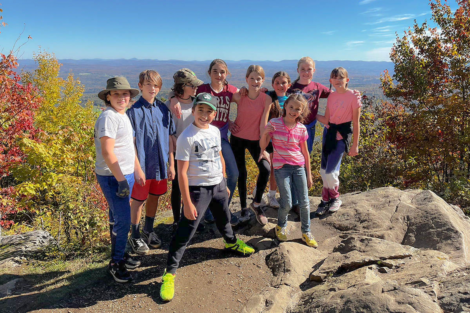 Fletcher students at Elmore Mountain