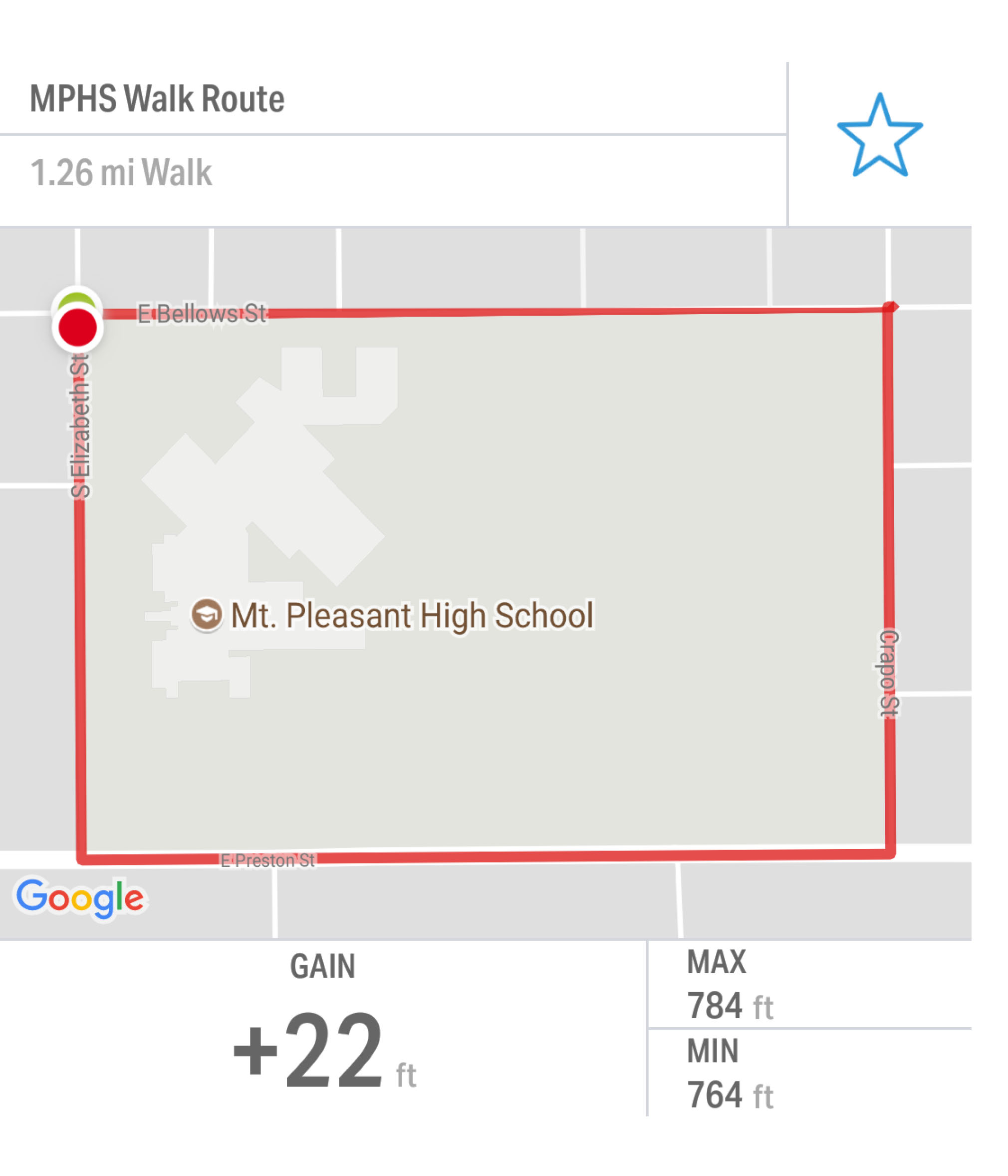 MPHS Walk Route Map1