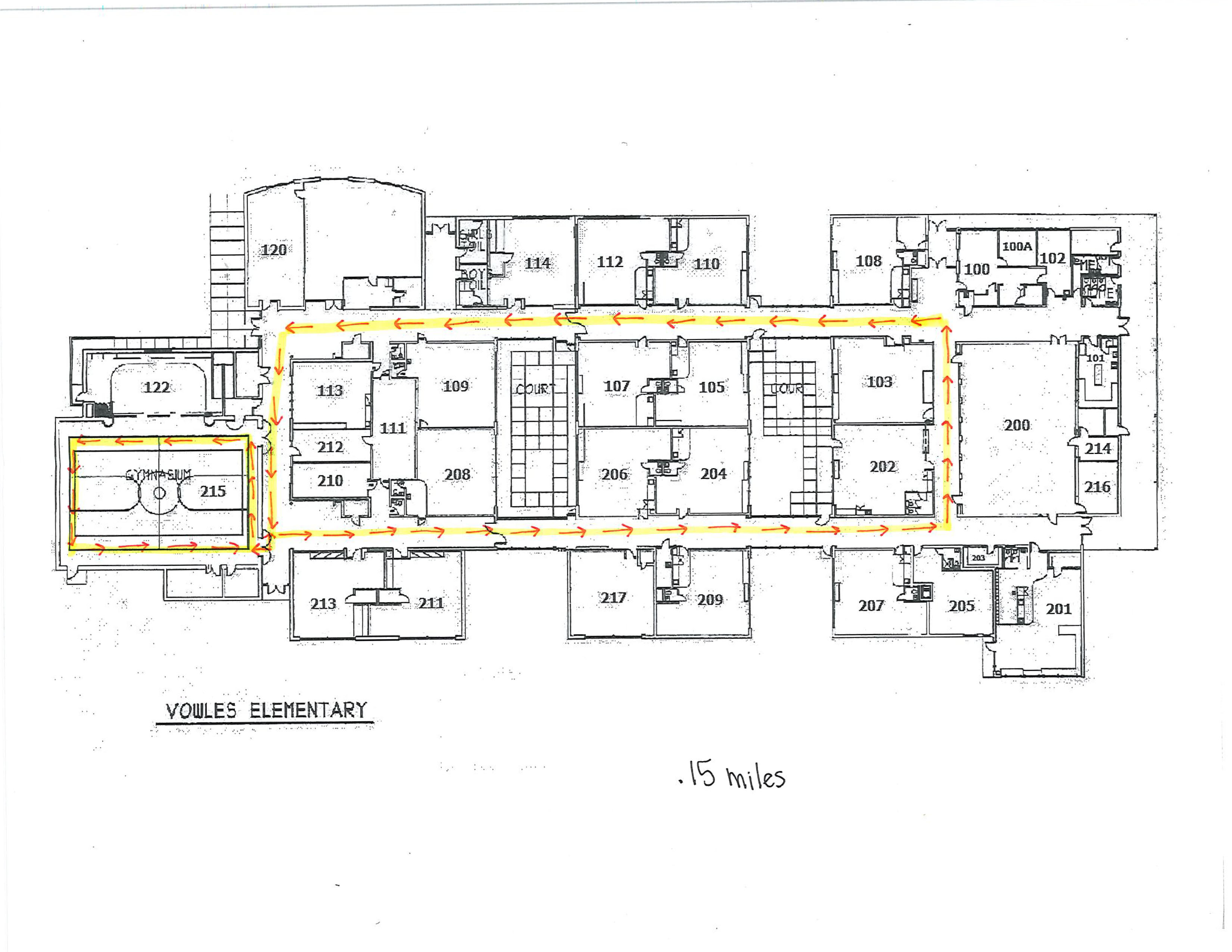 Vowles Indoor Walk Map