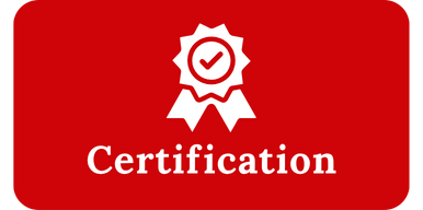 award ribbon labeled certification