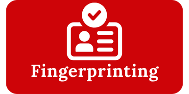 id card icon labeled fingerprinting