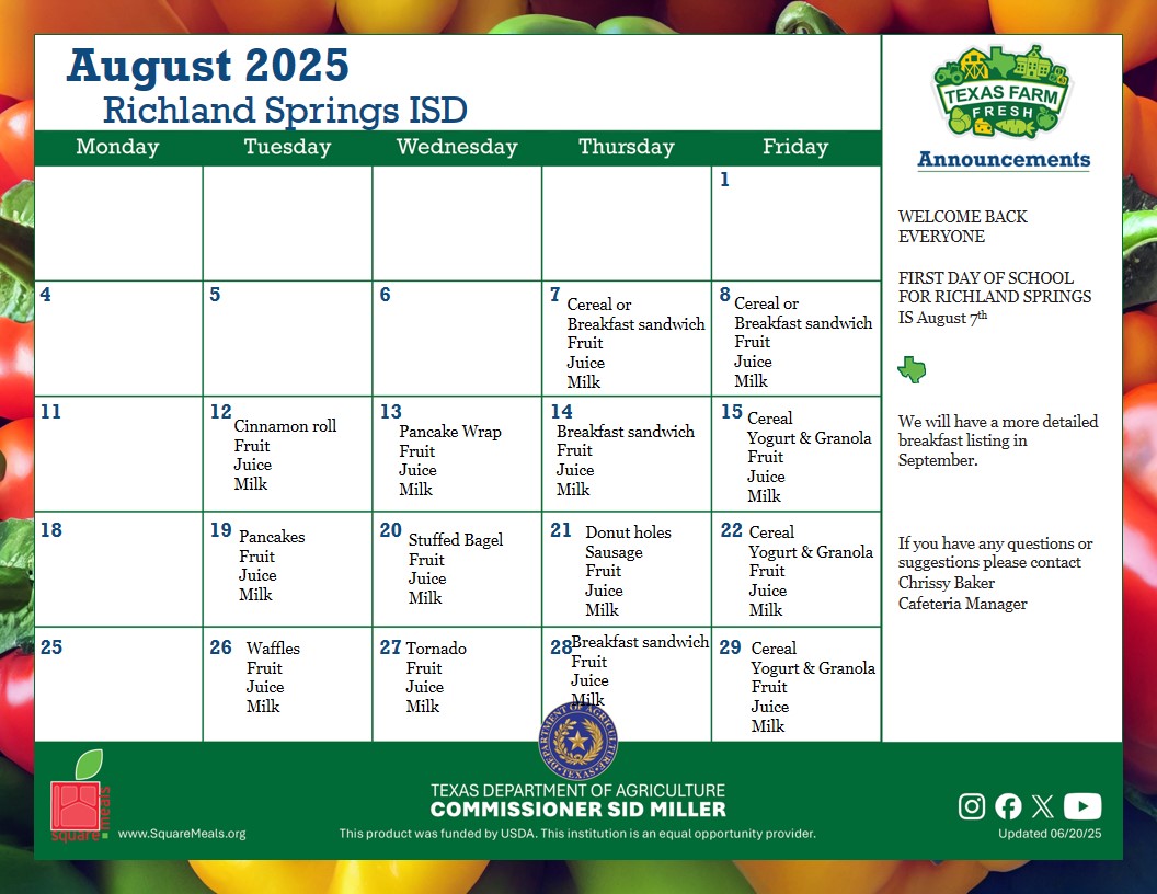 August 2025 Breakfast