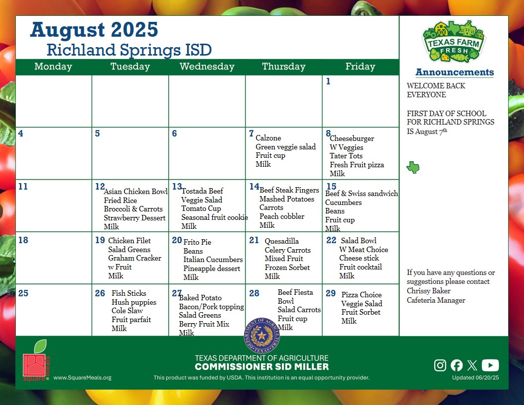 August 2025 Lunch