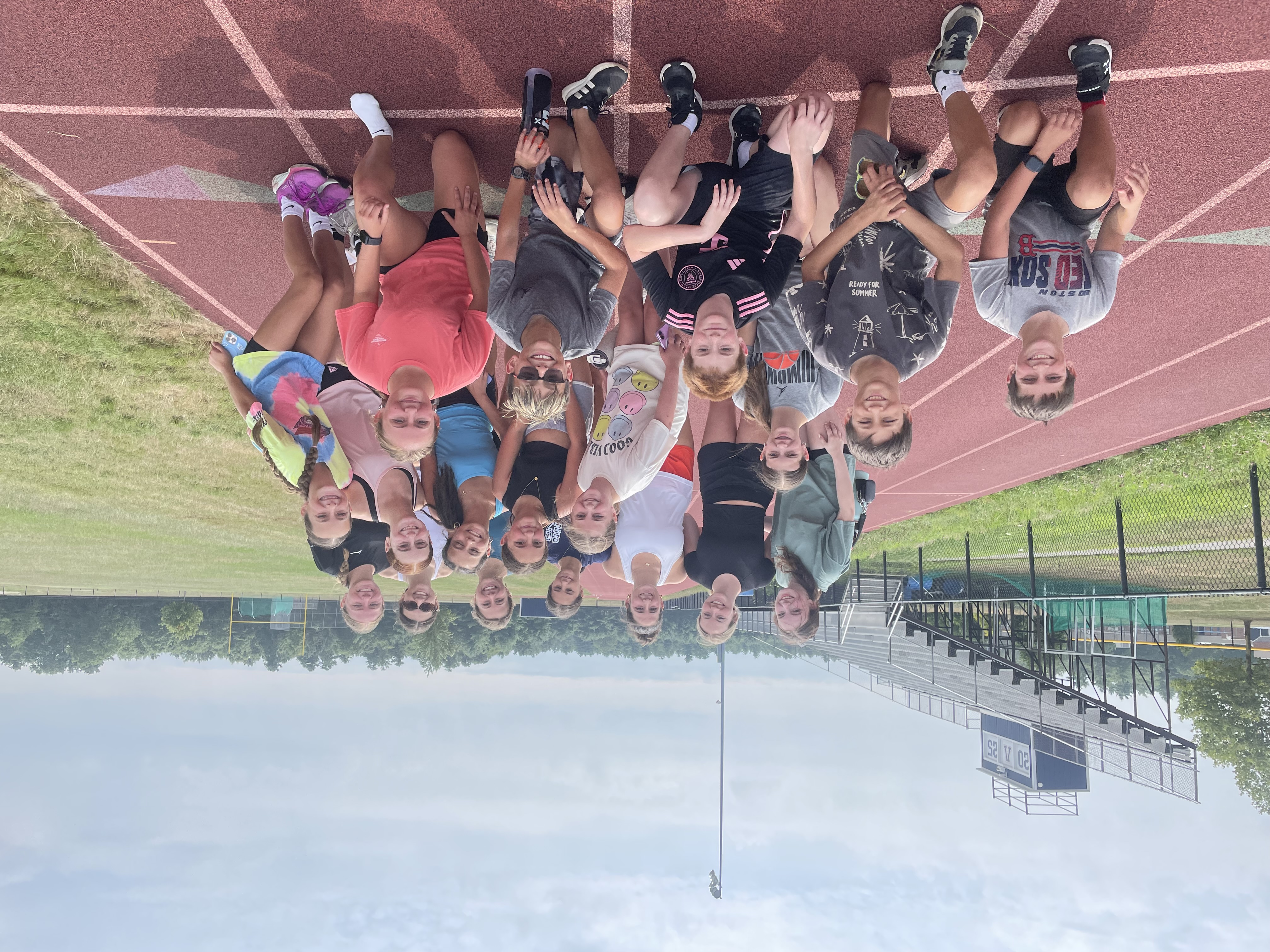 Students during track summer camp.