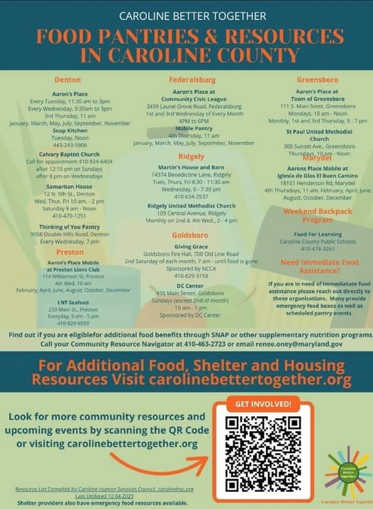 Food Pantries and Shelters