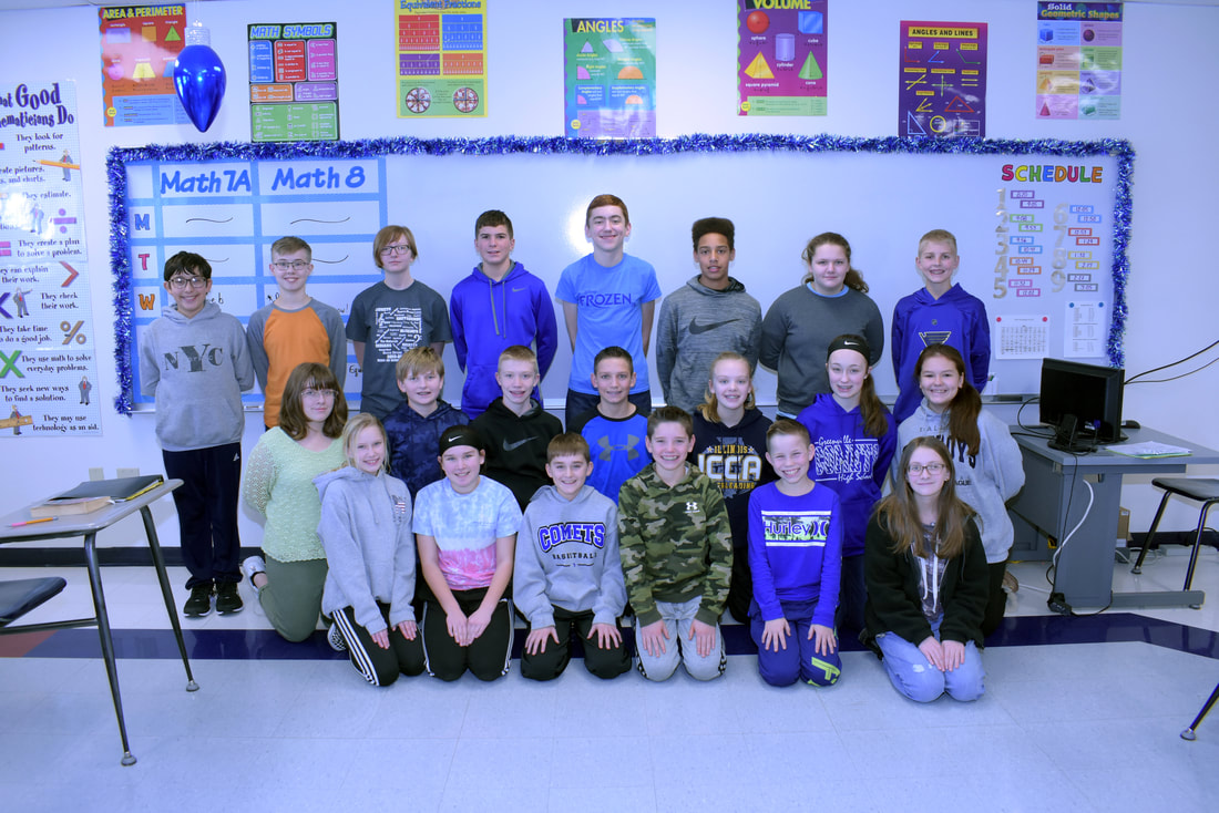 Members of the 7th grade math team