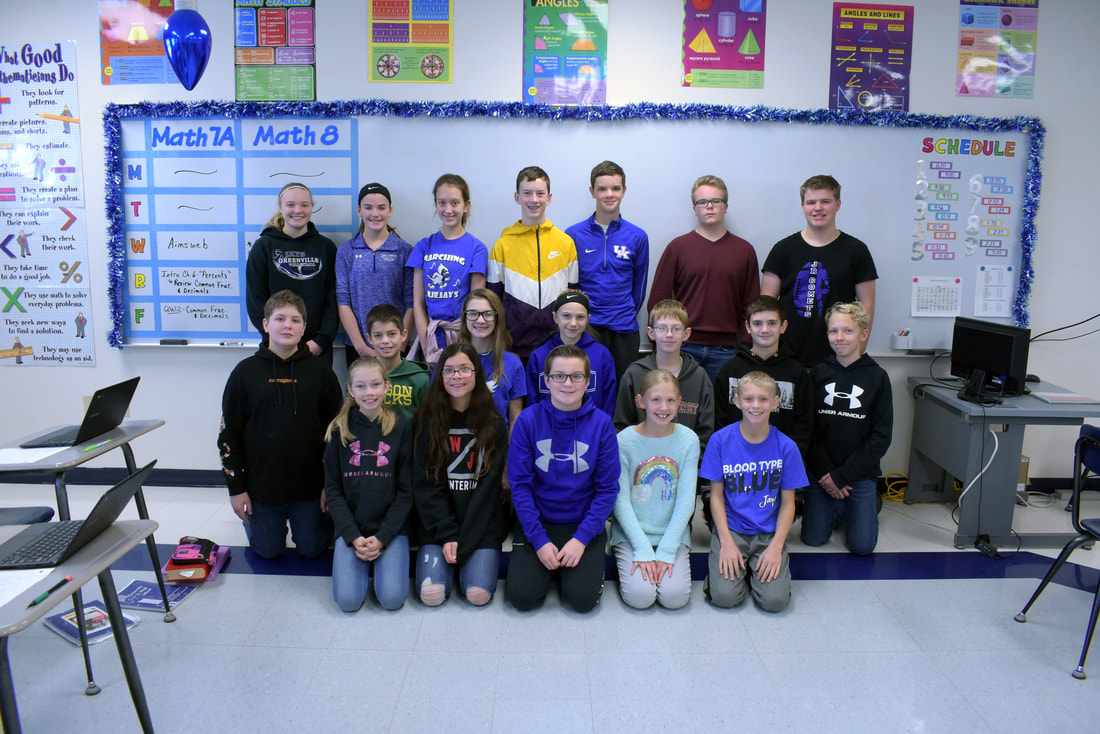Members of the 7th grade math team