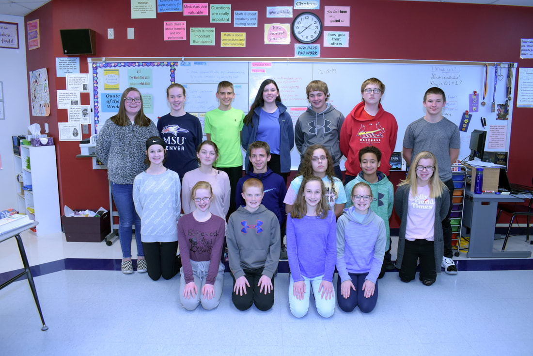 Members of the 8th grade math team