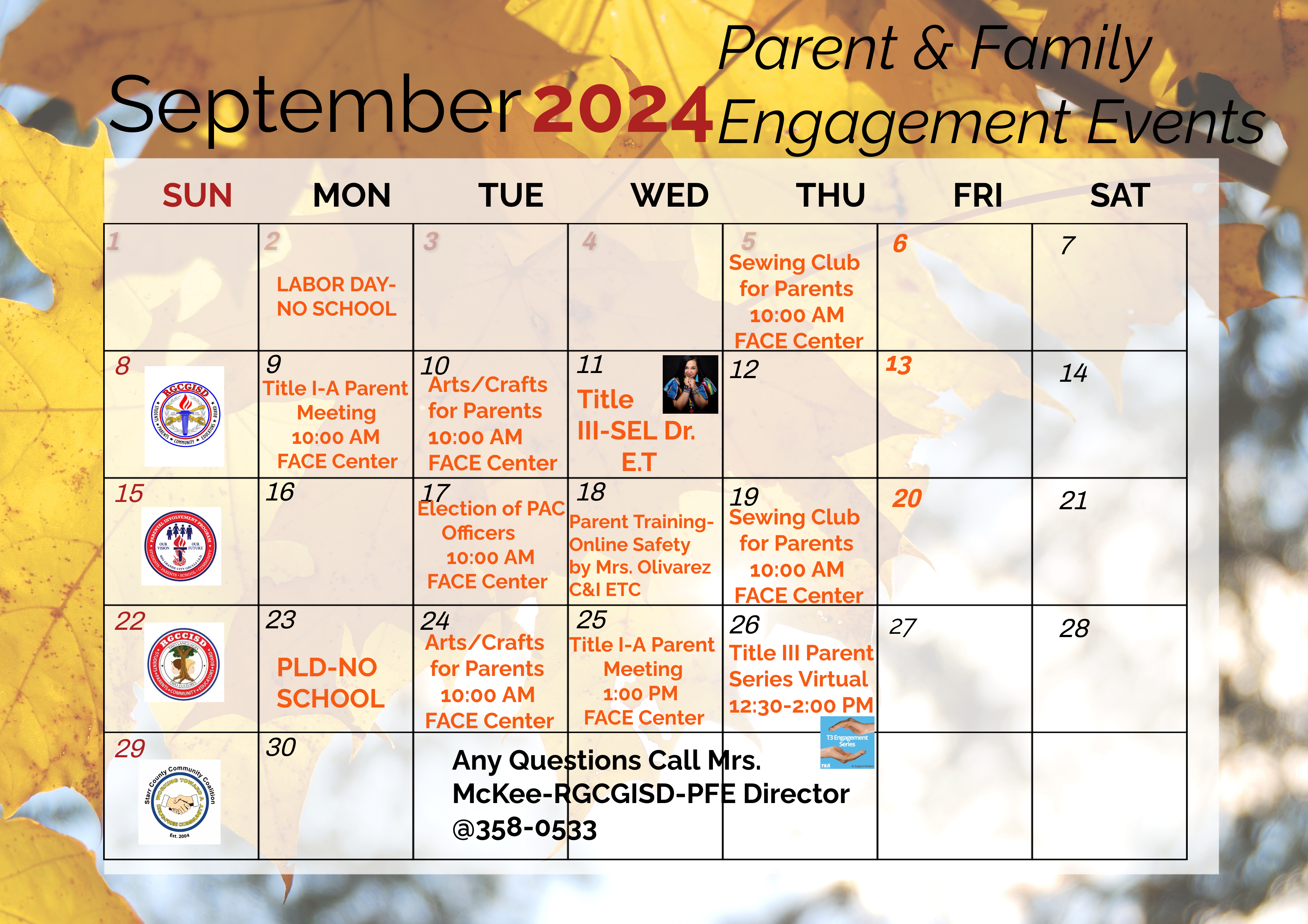 PFE SEPTEMBER 2024 CALENDAR 