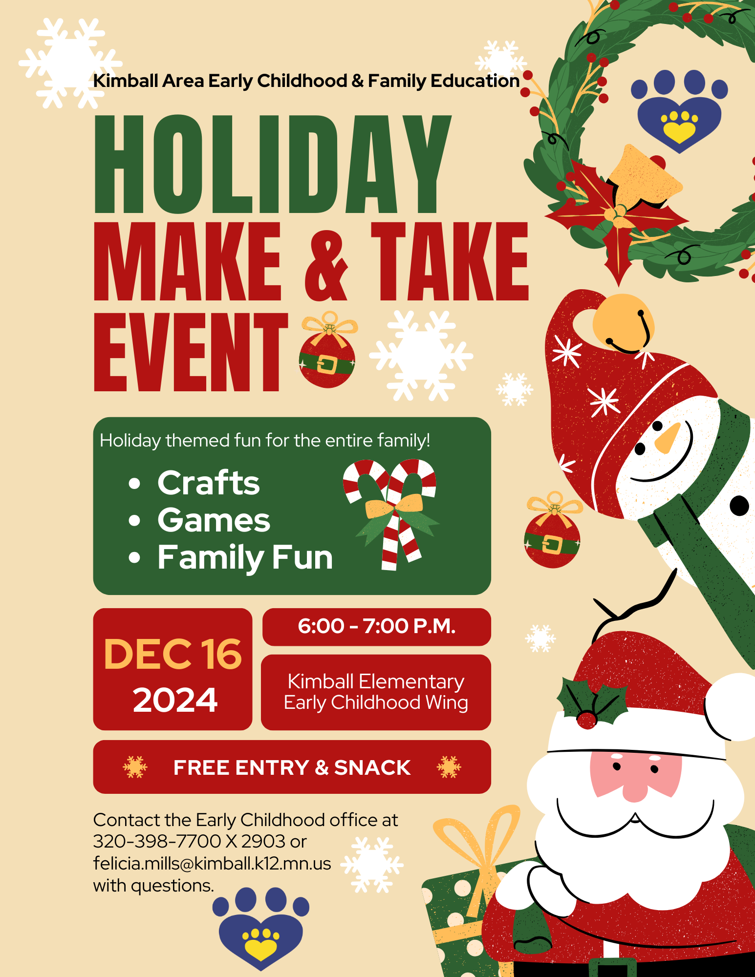 ECFE Holiday Make and Take