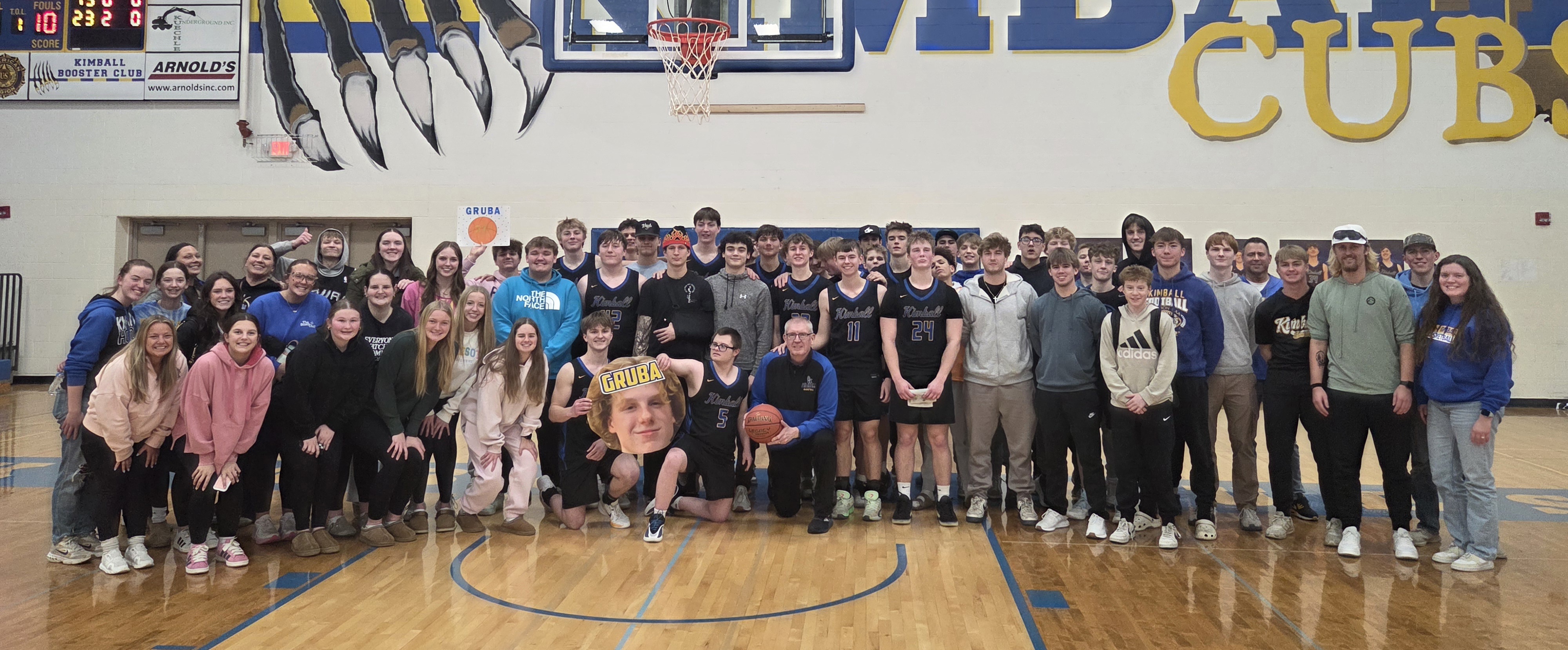 barry strand with group basketball teams