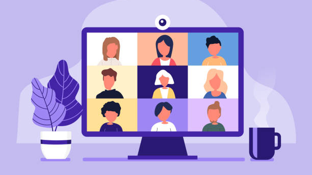 People on a virtual meeting