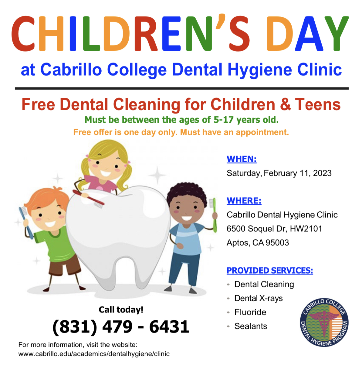 Free Dental Care for your children