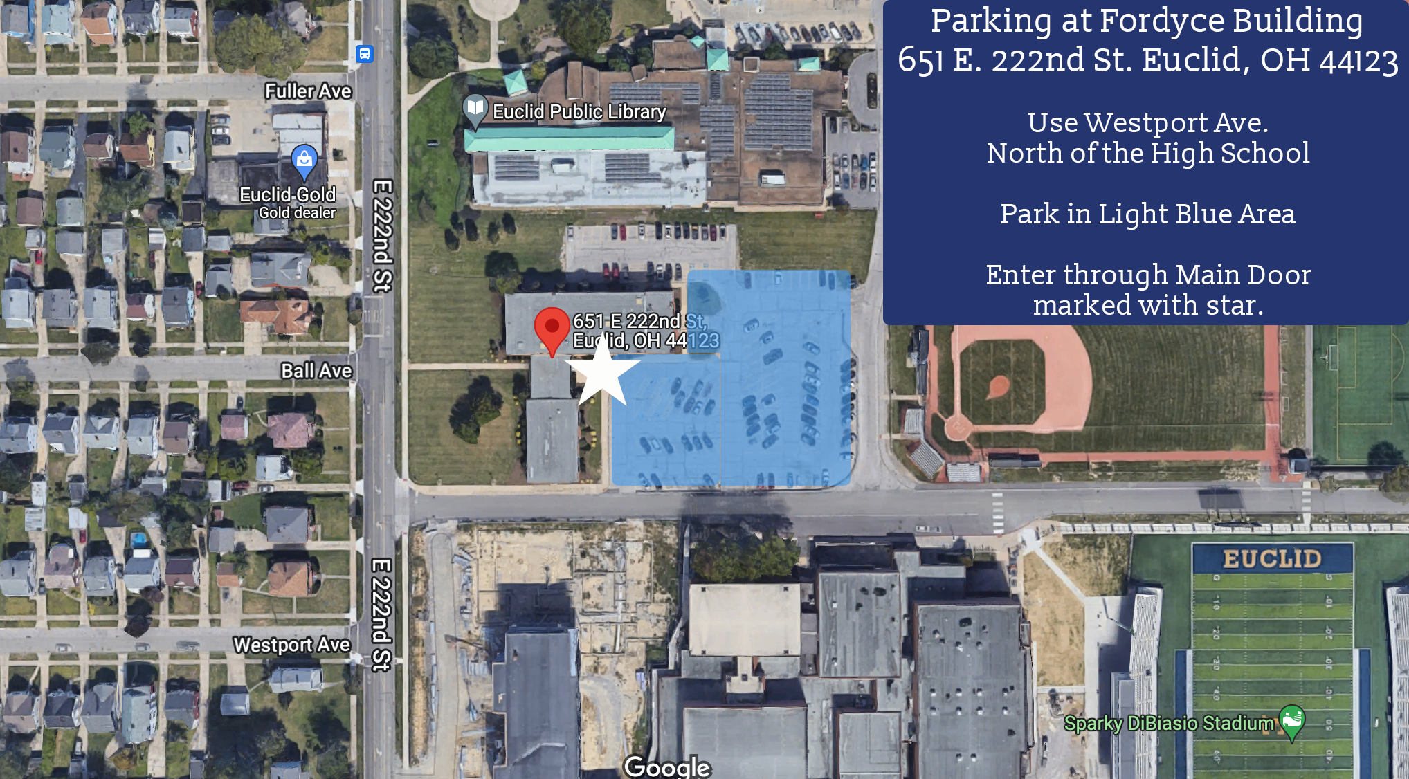 Parking Map for Fordyce