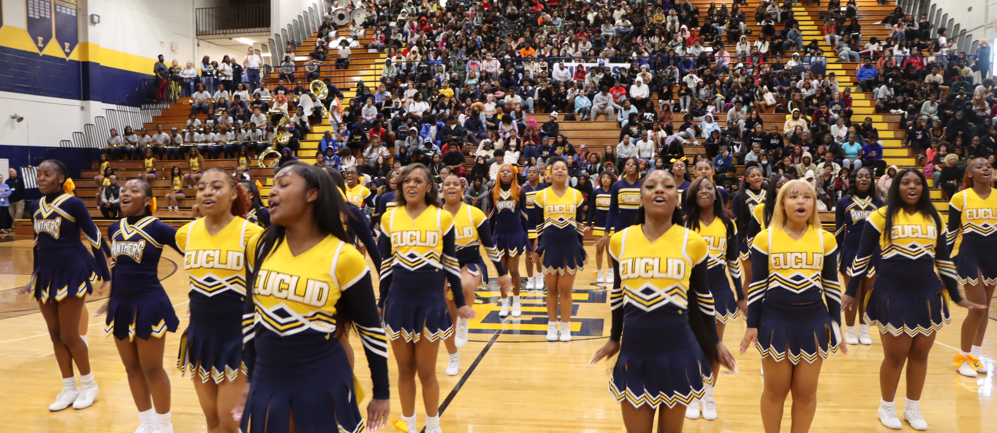 Euclid Cheerleaders at Pep Rally