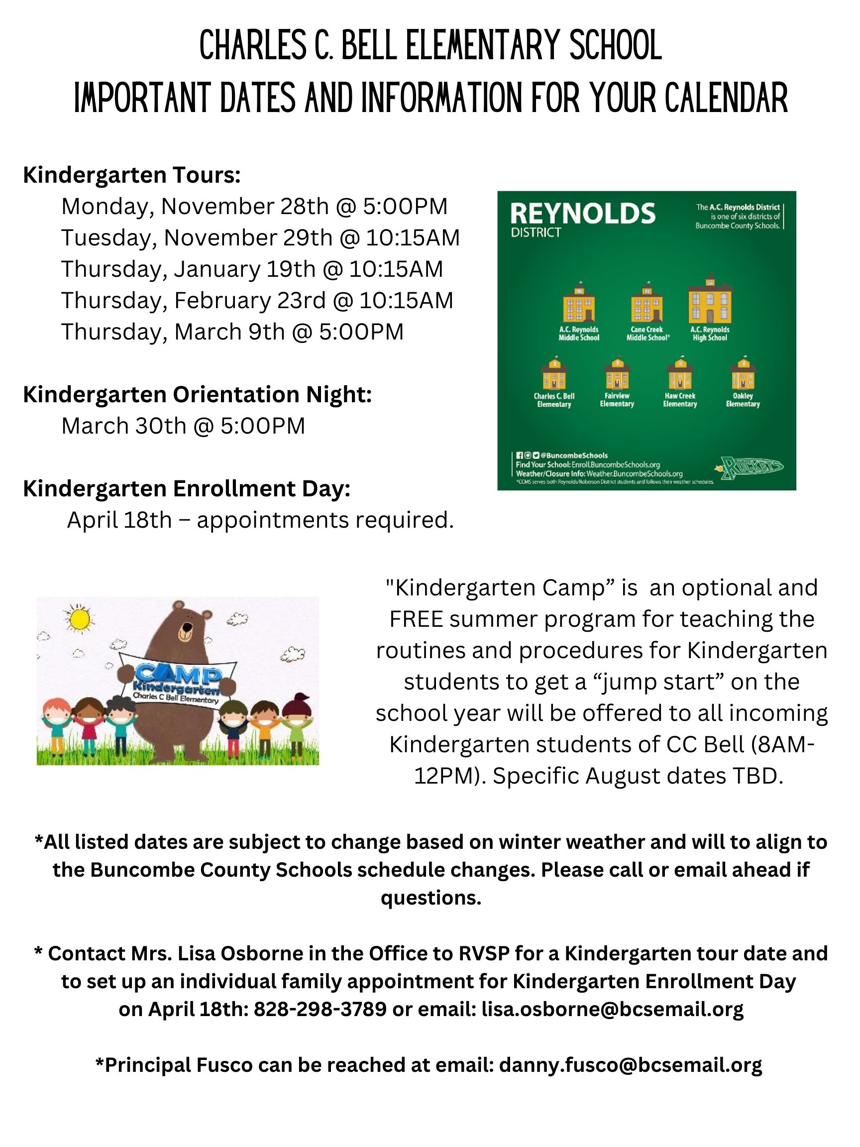 Information for Rising Kindergarteners